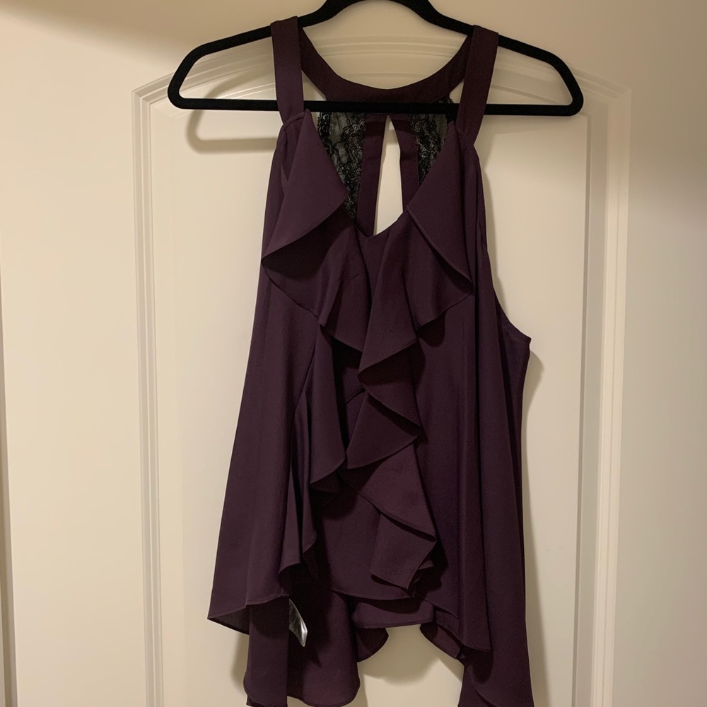 Dark purple sleeveless top